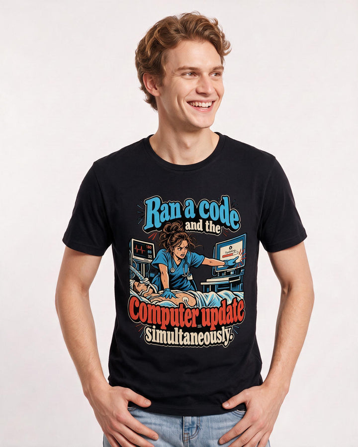Nurse Black T-Shirt for Men – Nursing Life Graphic Tee product image 1