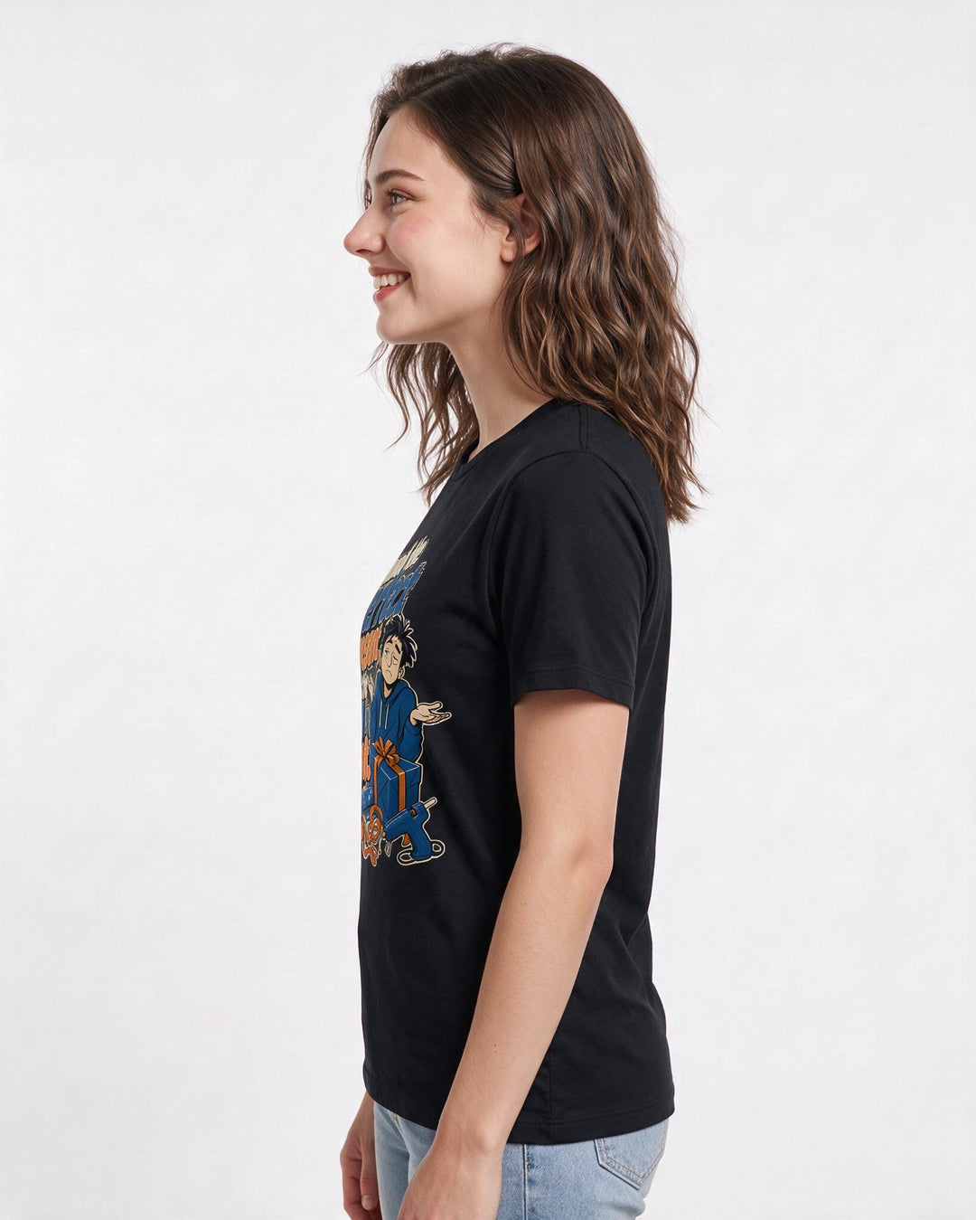 Funny Christmas Women's Black T-Shirt – Found the perfect present, lost the will to wrap it. product image 2