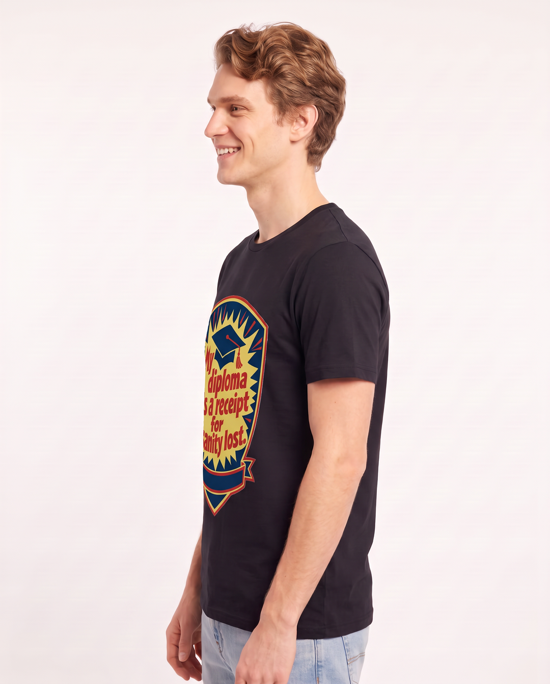Graduation Gift Men's Black T-Shirt - My diploma is a receipt for product image 2