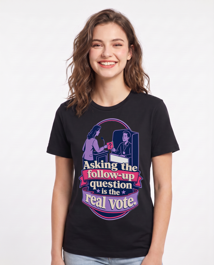 Political Statement Black T-Shirt for Women – Everyday Expression Graphic Tee product image 1