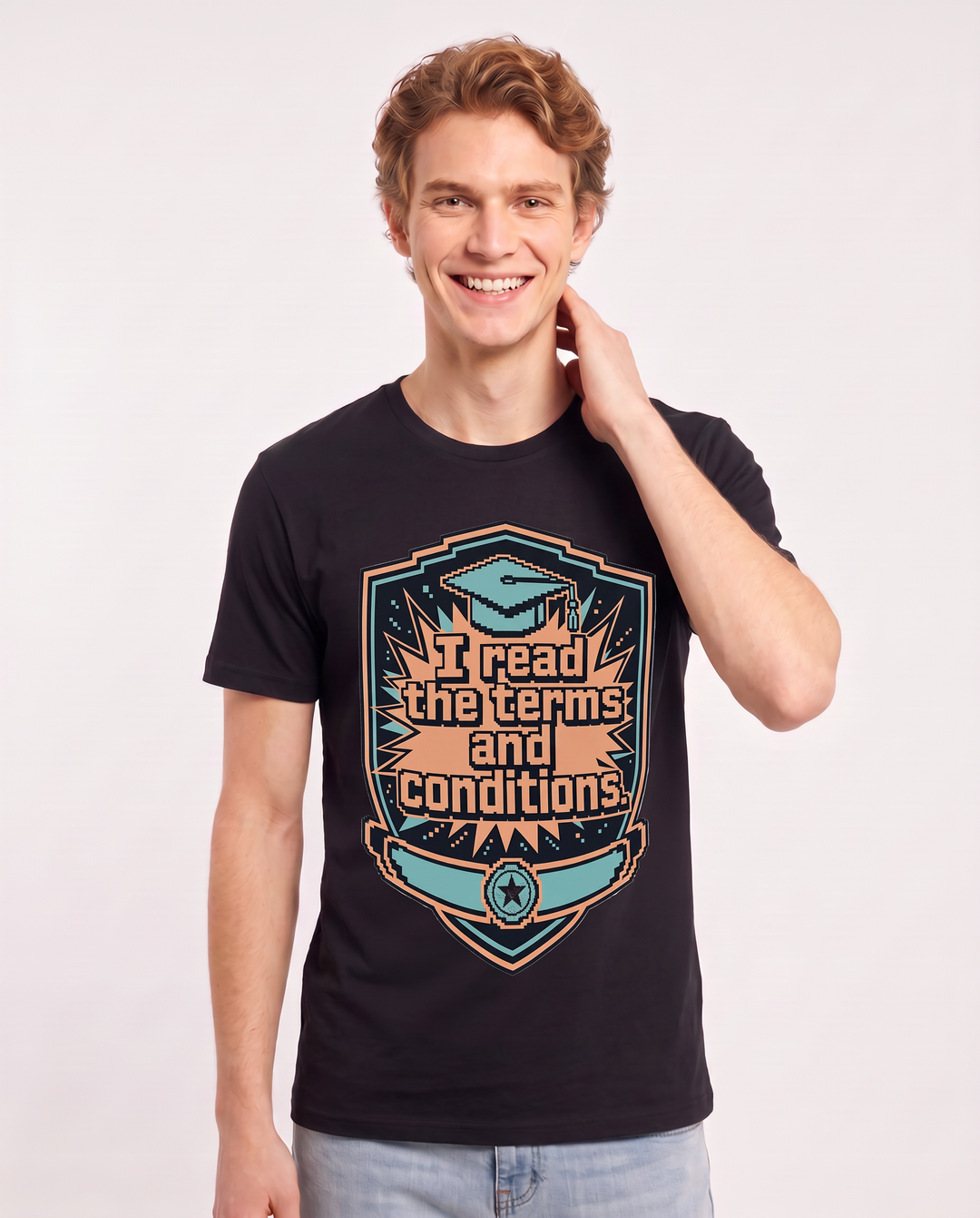 Graduation Gift Men's Black T-Shirt - I read the terms and conditions. product image 3