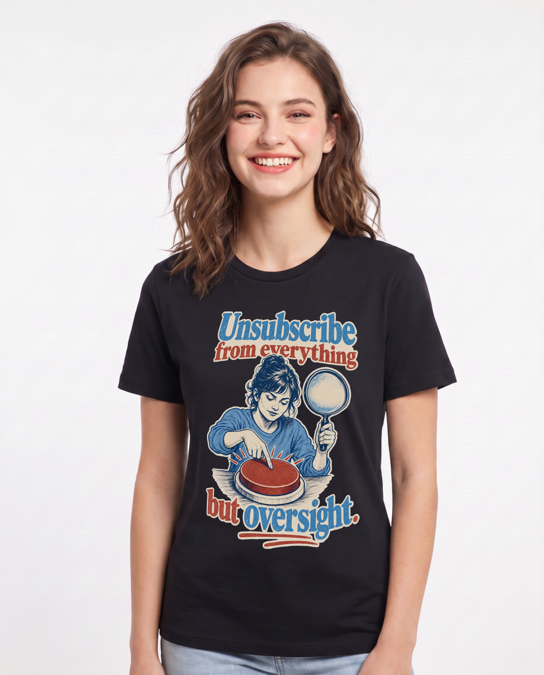Political Statement Black T-Shirt for Women – Everyday Expression Graphic Tee product image 3
