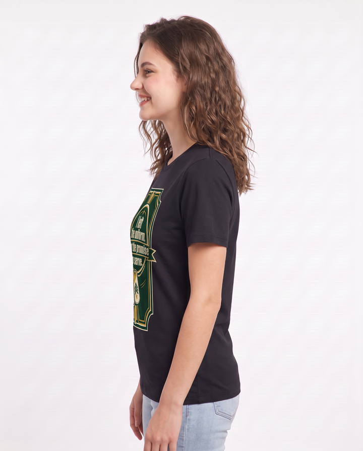 I left the uniform, not the promise to serve. - Women's Black T-Shirt product image 3