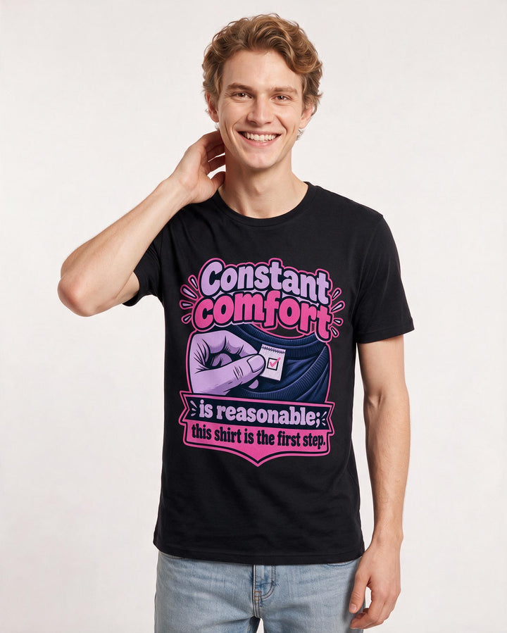 Neurodiversity Black T-Shirt for Men – Everyday Expression Graphic Tee product image 1