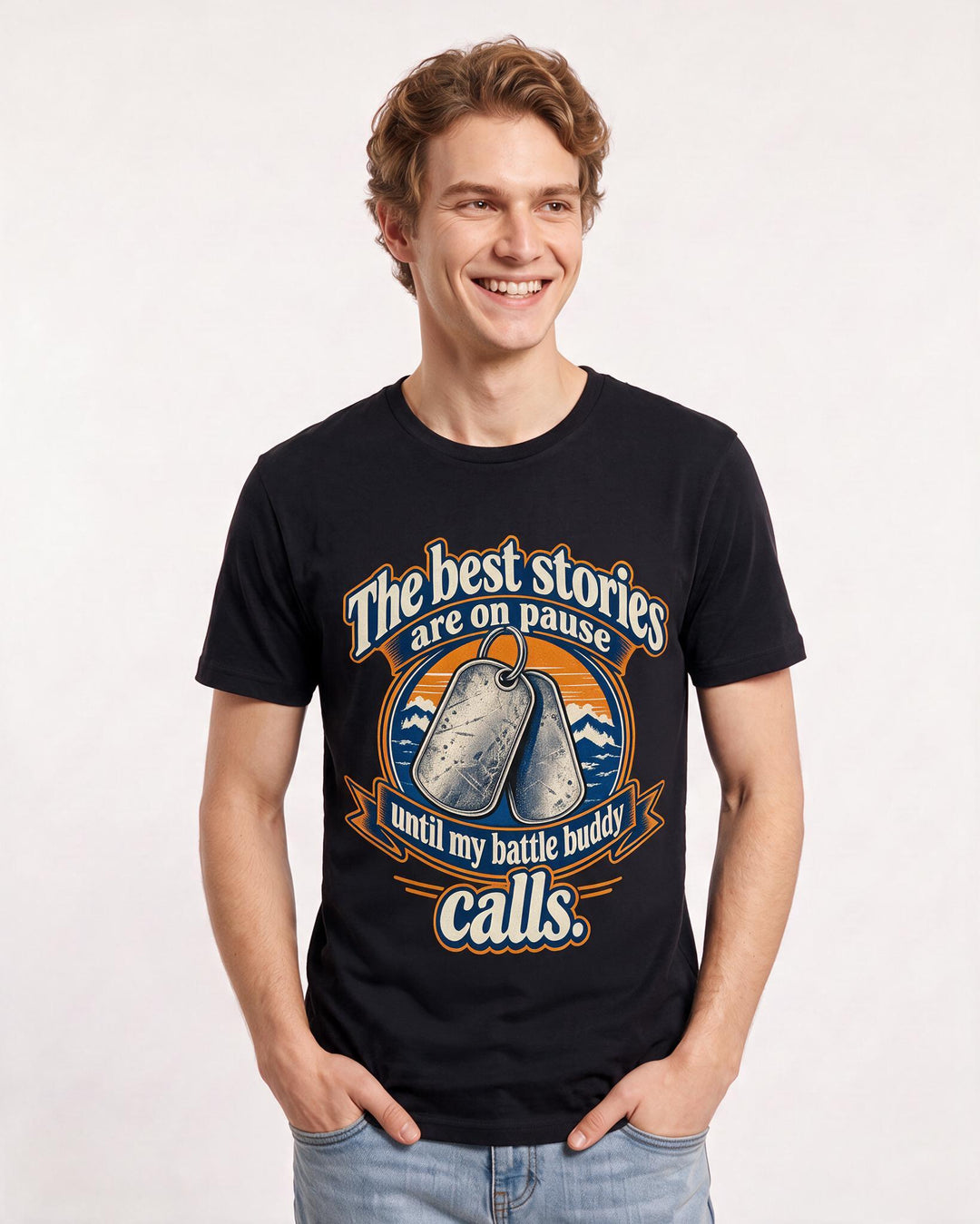 Veteran Black T-Shirt for Men – Everyday Expression Graphic Tee product image 1