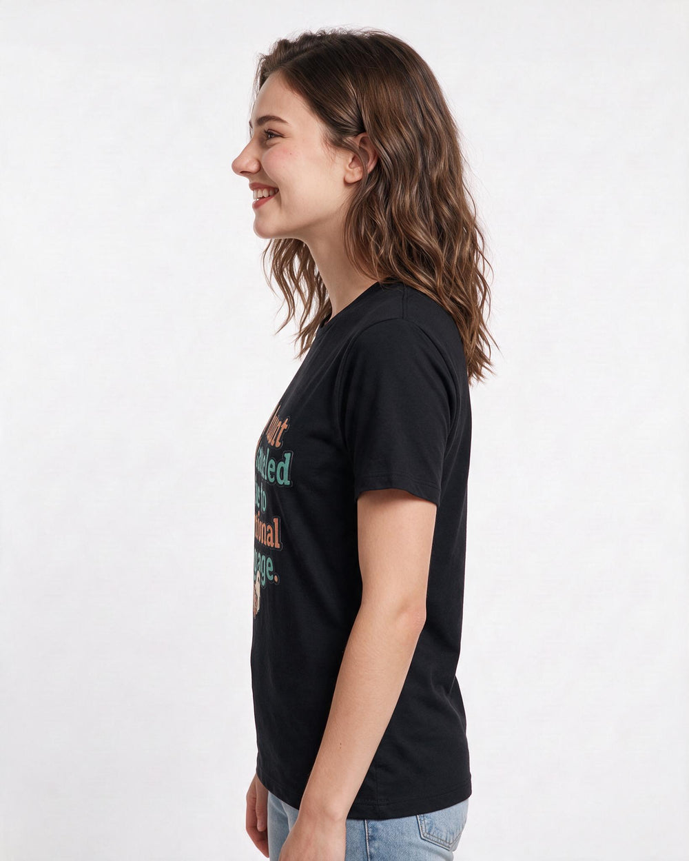 Halloween Women's Black T-Shirt – My haunt got canceled due to emotional baggage. product image 2