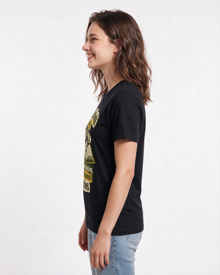 Meme Black T-Shirt for Women – Everyday Expression Graphic Tee product image 2