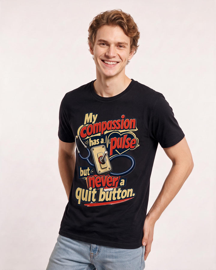 Nurse Black T-Shirt for Men – Nursing Life Graphic Tee product image 1