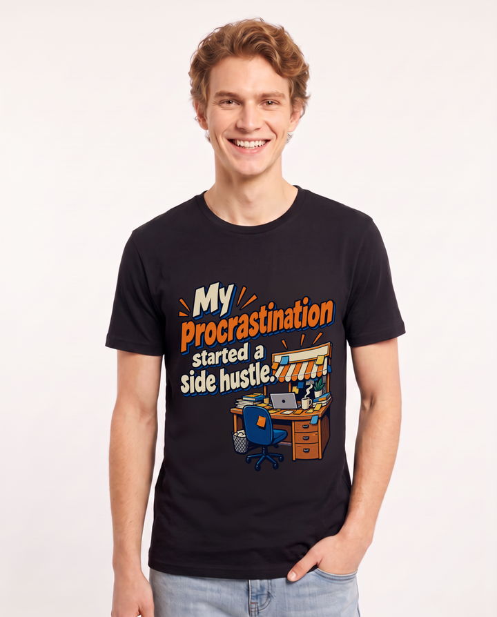 Meme Black T-Shirt for Men – Everyday Expression Graphic Tee product image 3