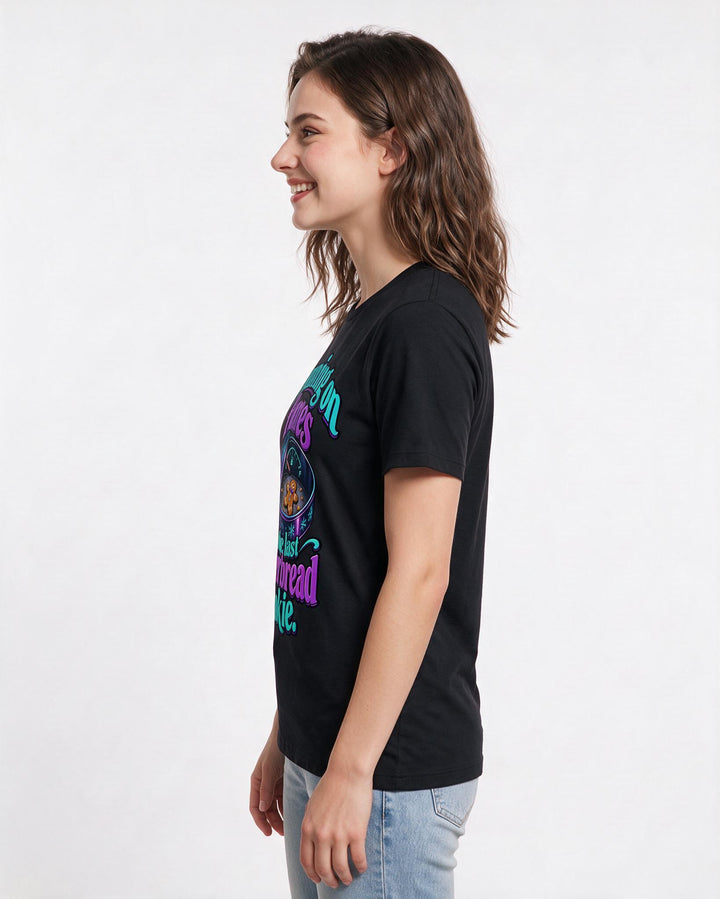 Christmas Black T-Shirt for Women – Holiday Theme Graphic Tee product image 2