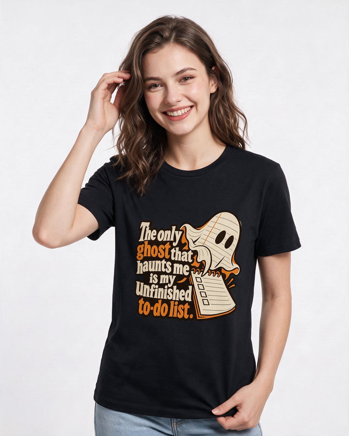 Halloween Black T-Shirt for Women – Halloween Theme Graphic Tee product image 1