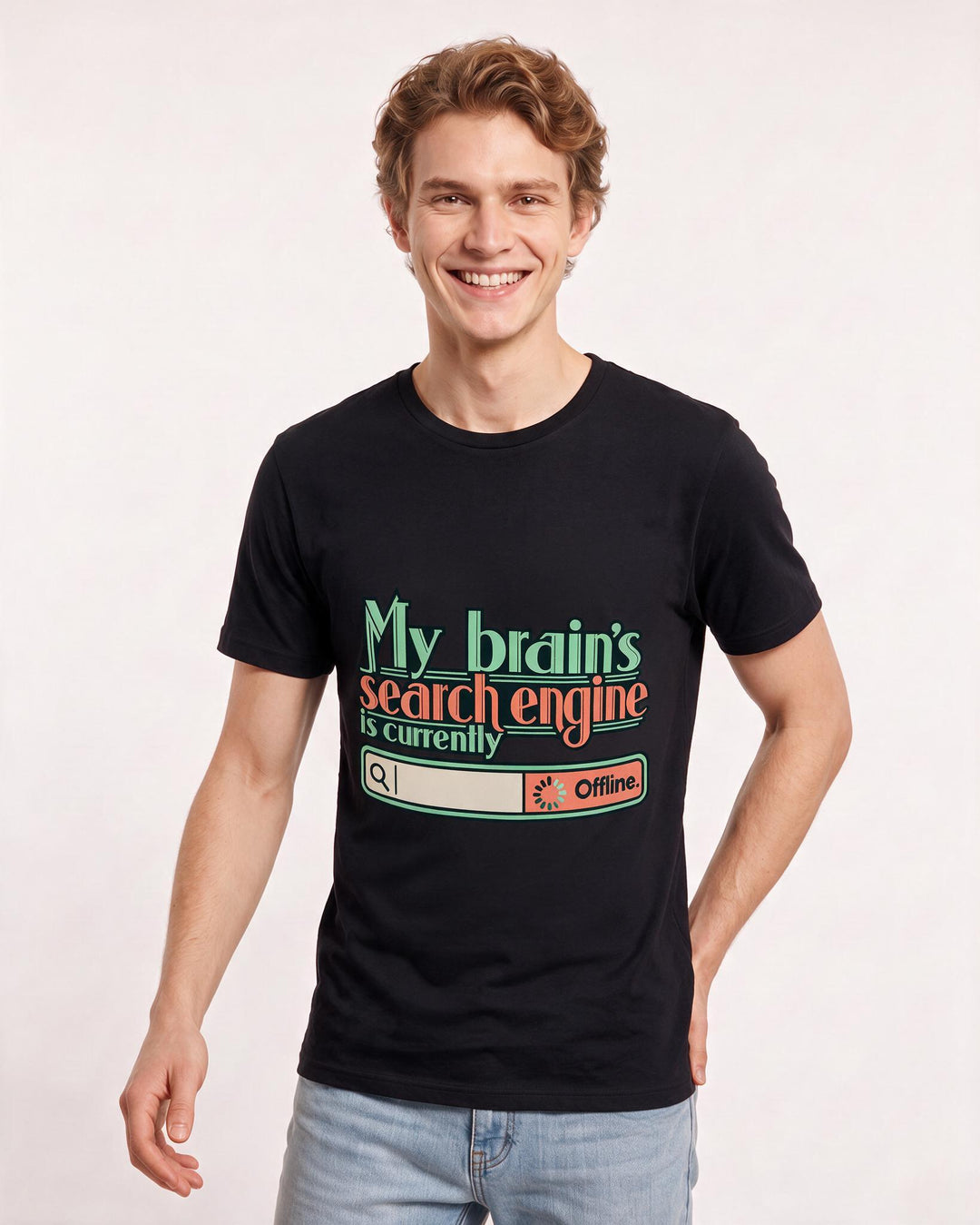 Meme Black T-Shirt for Men – Everyday Expression Graphic Tee product image 1