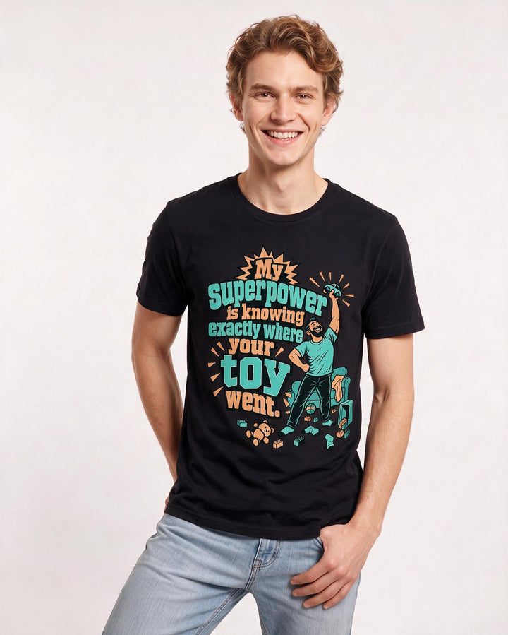 Grandparent Black T-Shirt for Men – Everyday Expression Graphic Tee product image 1