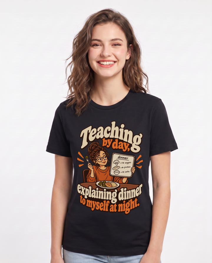 Teacher Black T-Shirt for Women – Everyday Expression Graphic Tee product image 3