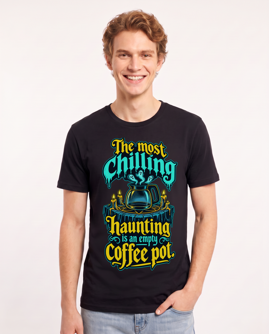 Halloween Black T-Shirt for Men – Halloween Theme Graphic Tee product image 3