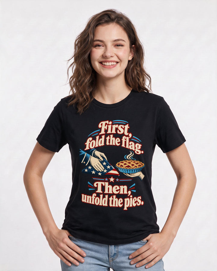 Patriotic Black T-Shirt for Women – Everyday Expression Graphic Tee product image 1