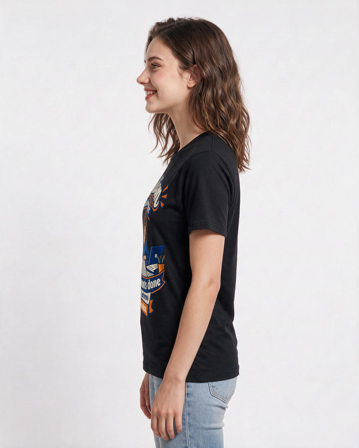 Neurodiversity Black T-Shirt for Women – Everyday Expression Graphic Tee product image 2