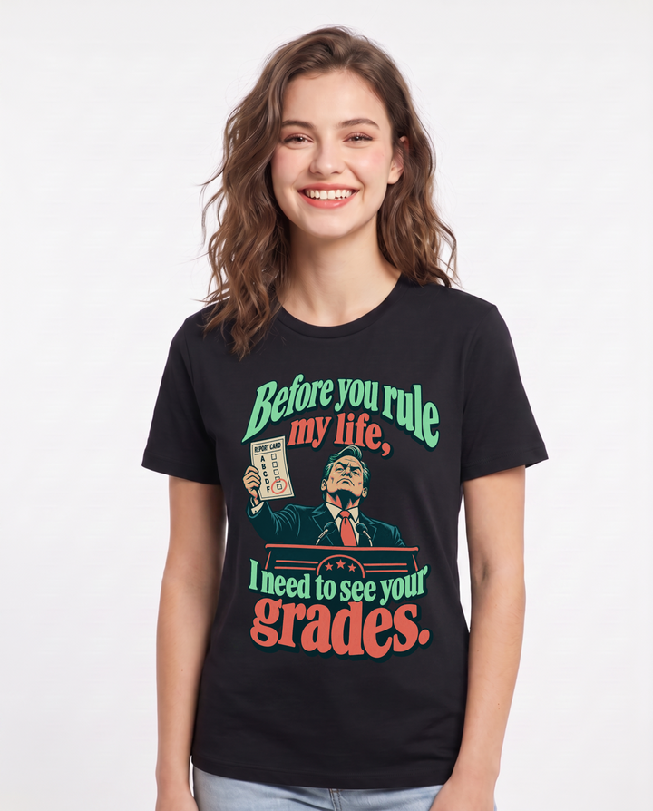 Political Statement Black T-Shirt for Women – Everyday Expression Graphic Tee product image 3