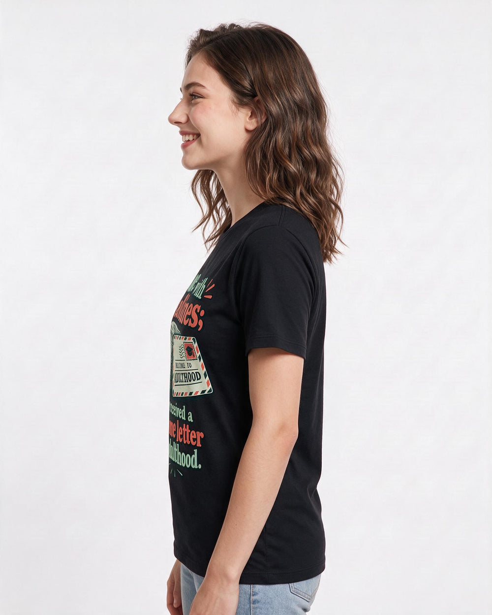 Graduation Black T-Shirt for Women – Everyday Expression Graphic Tee product image 2