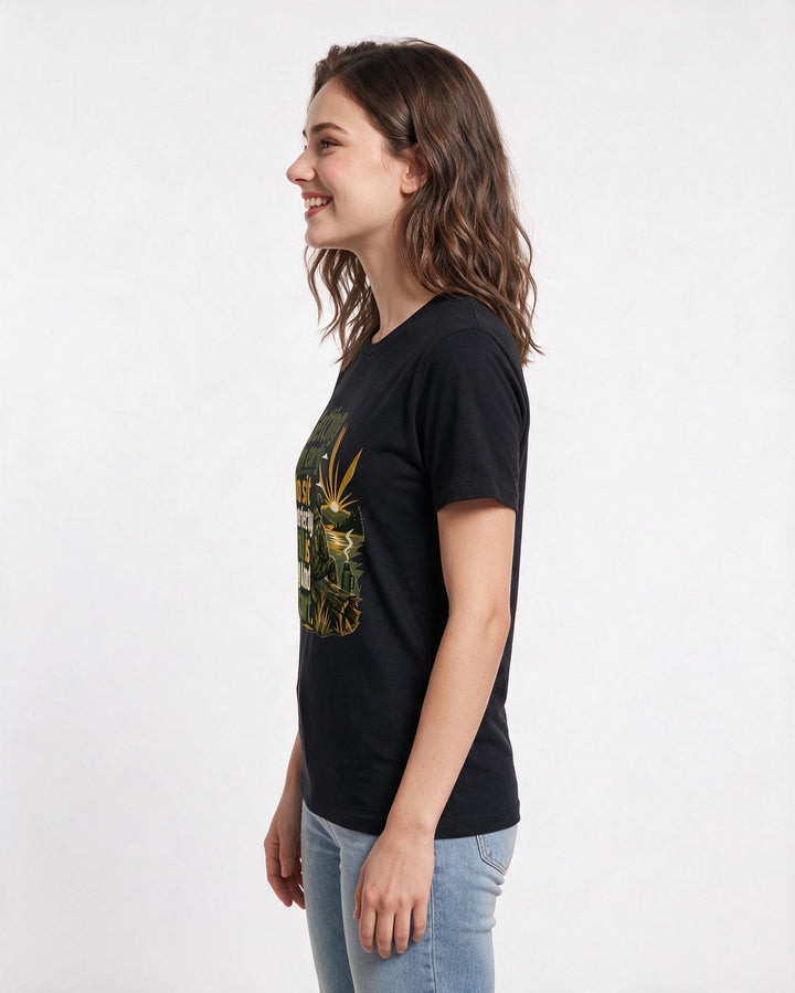 Hunting Black T-Shirt for Women – Everyday Expression Graphic Tee product image 2