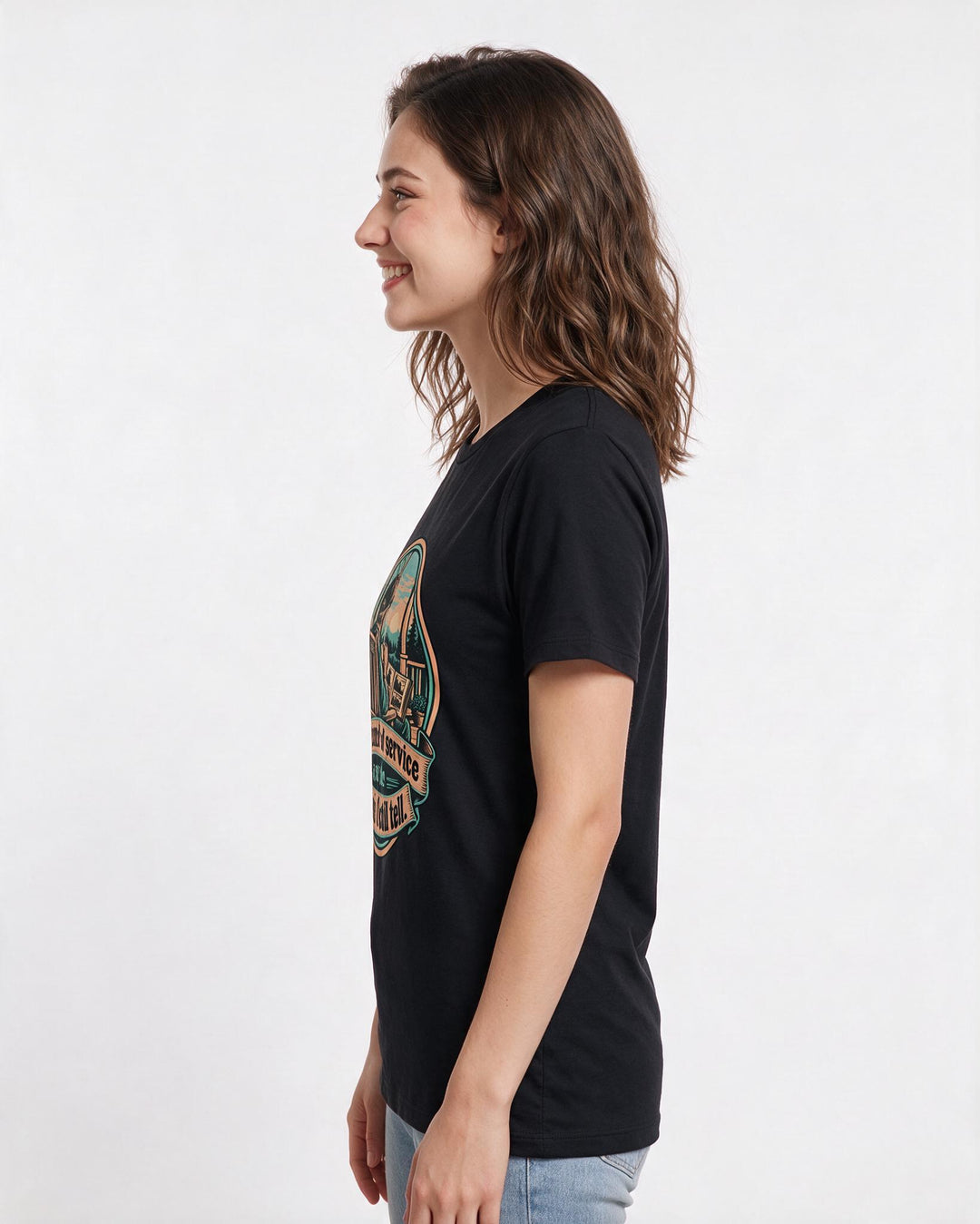 Veteran Black T-Shirt for Women – Everyday Expression Graphic Tee product image 2