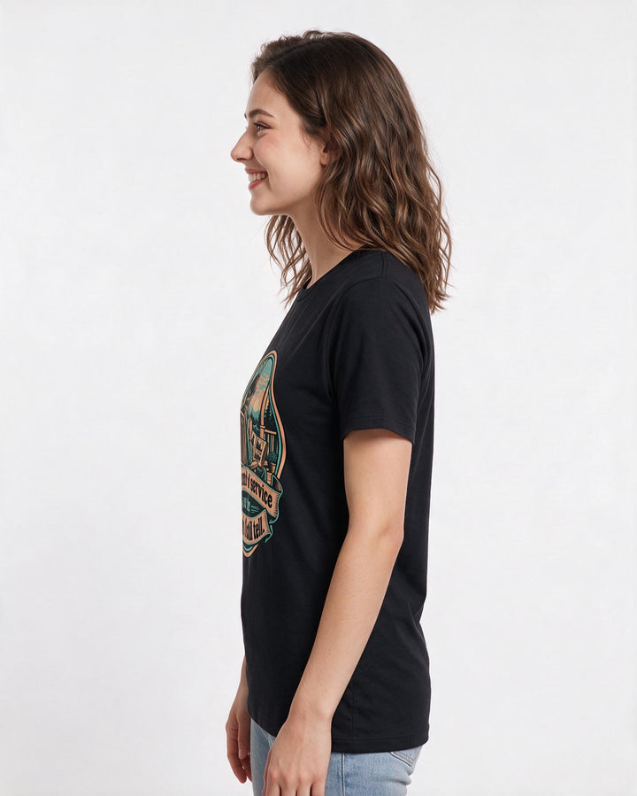Veteran Black T-Shirt for Women – Everyday Expression Graphic Tee product image 2