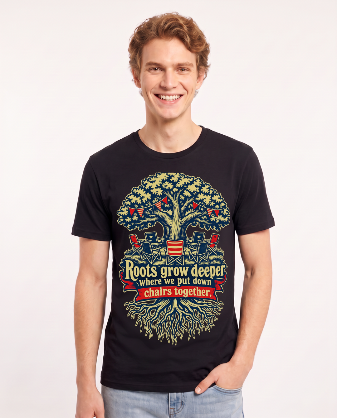 Patriotic Black T-Shirt for Men – Everyday Expression Graphic Tee product image 3