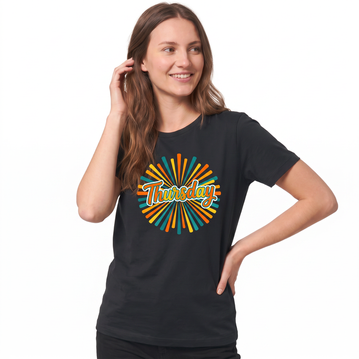 Vibrant Thursday Sunburst Black T-Shirt product photo 1
