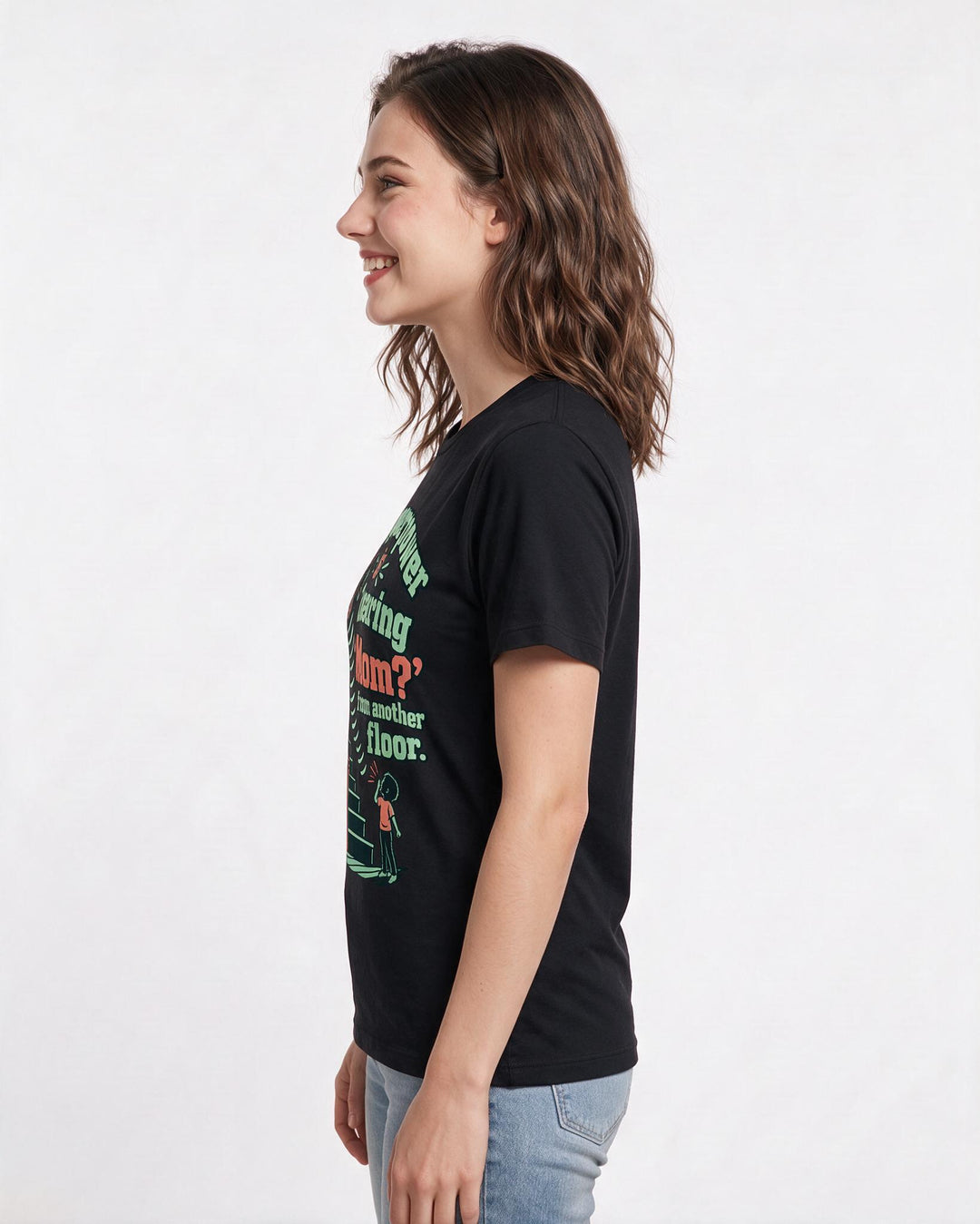 Mom Black T-Shirt for Women – Everyday Expression Graphic Tee product image 2