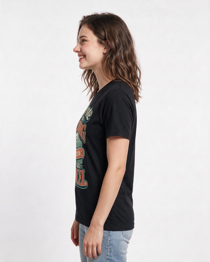 Political Statement Women's Black T-Shirt – My vote is a recurring subscription I can cancel. product image 2