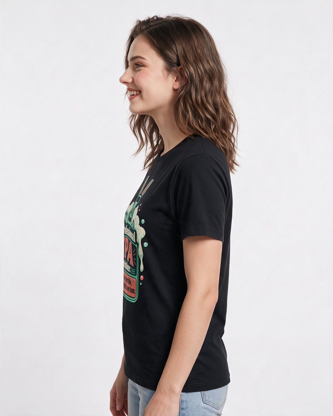 Beer Black T-Shirt for Women – Everyday Expression Graphic Tee product image 2