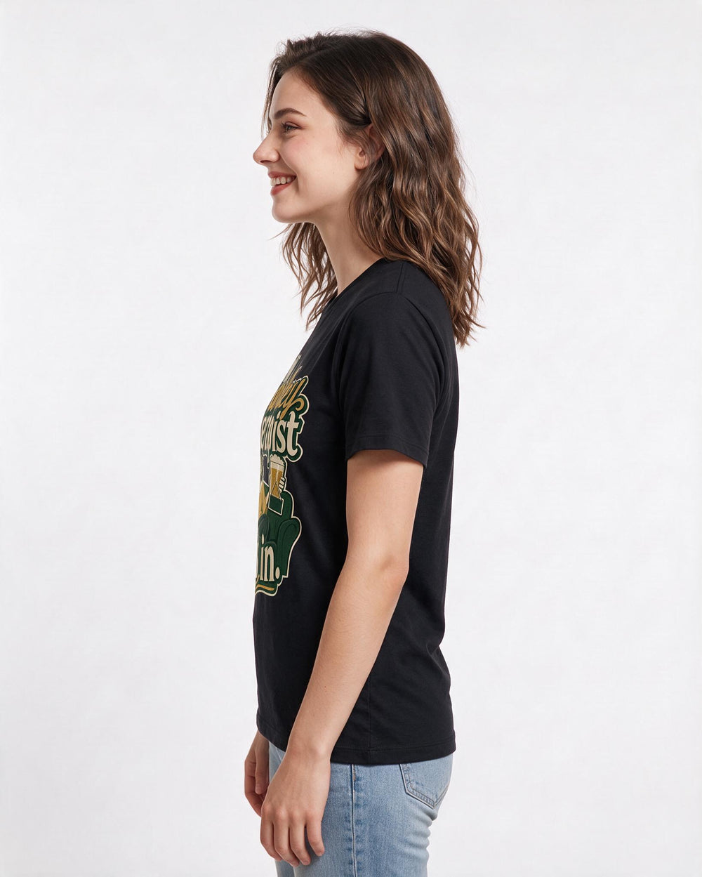 Beer Black T-Shirt for Women – Everyday Expression Graphic Tee product image 2