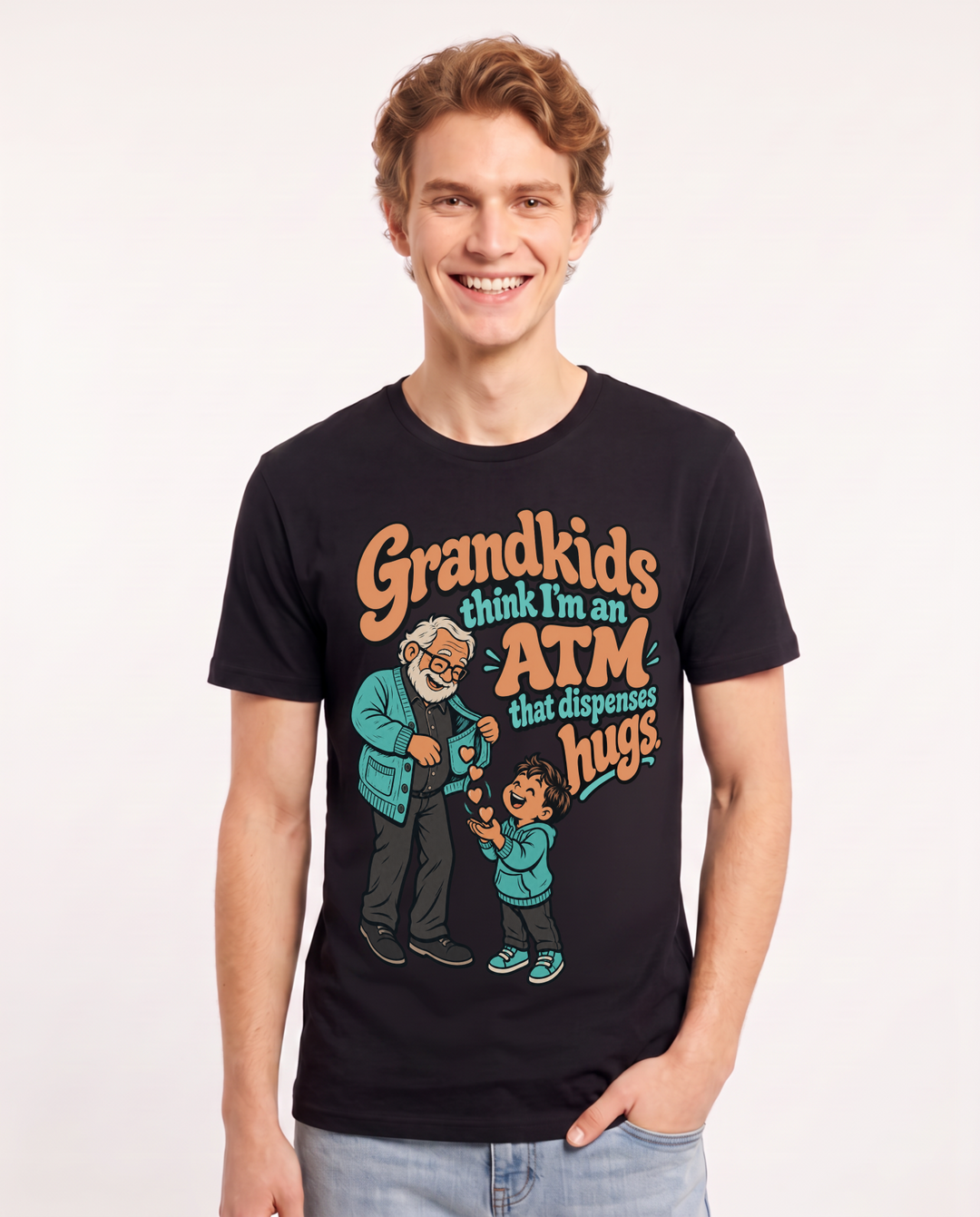 Grandparent Black T-Shirt for Men – Everyday Expression Graphic Tee product image 3
