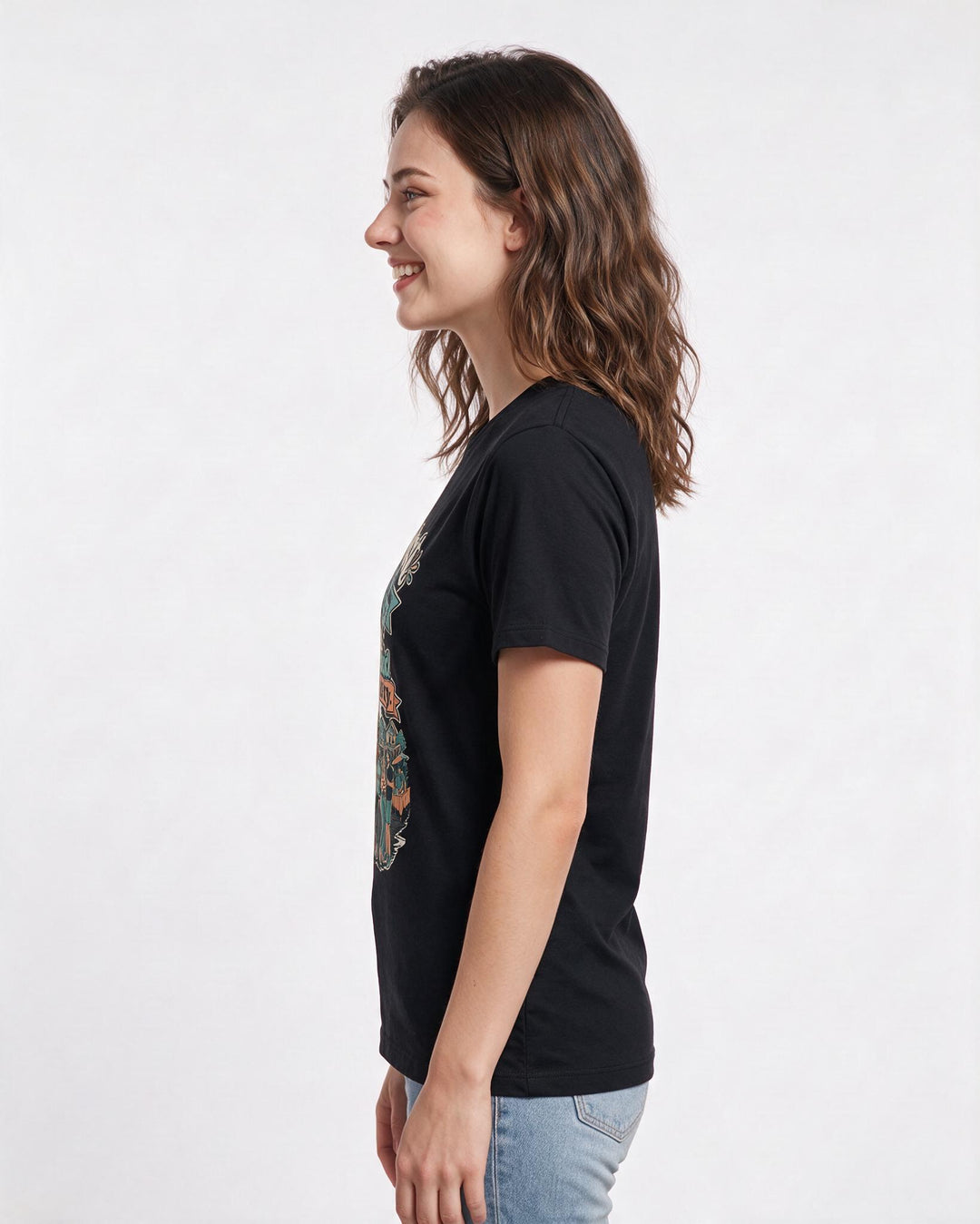 Patriotic Black T-Shirt for Women – Everyday Expression Graphic Tee product image 2