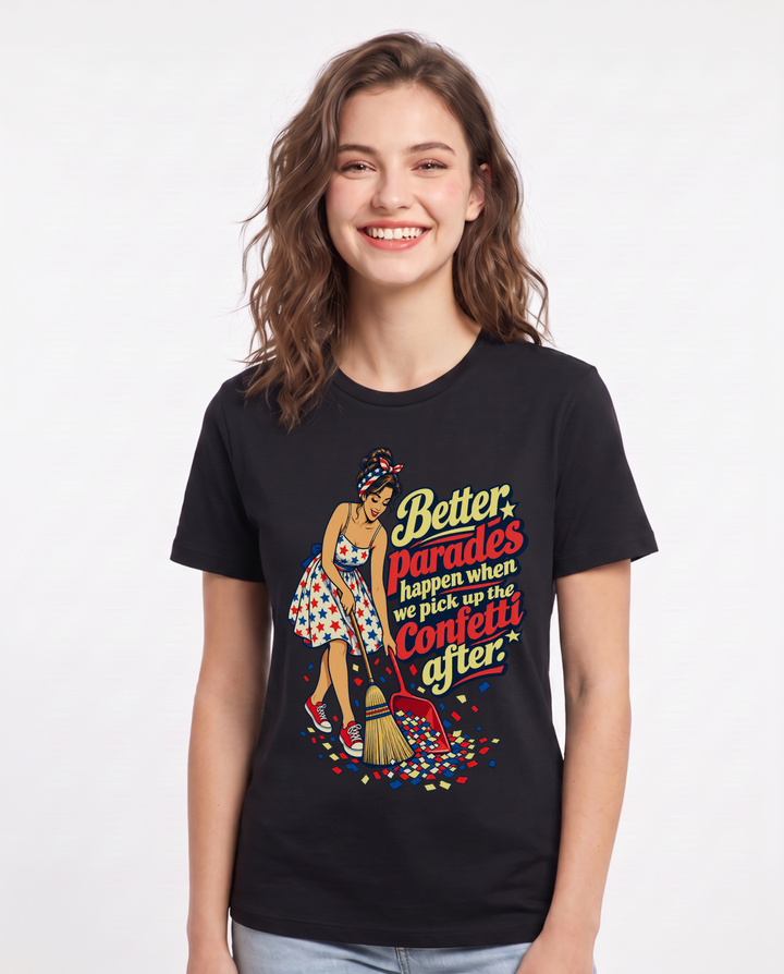 Patriotic Black T-Shirt for Women – Everyday Expression Graphic Tee product image 3