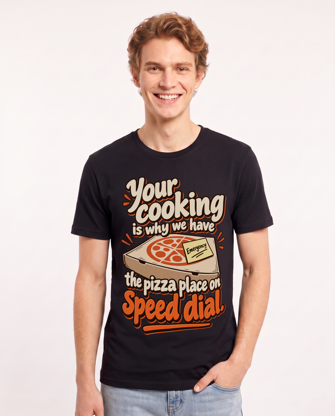 Couples Black T-Shirt for Men – Everyday Expression Graphic Tee product image 3