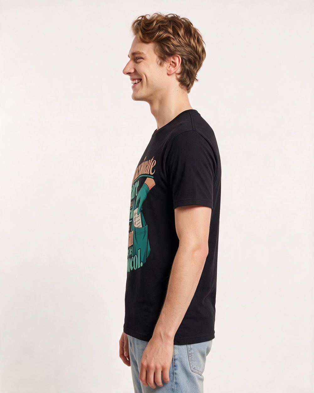 Nurse Black T-Shirt for Men – Nursing Life Graphic Tee product image 2