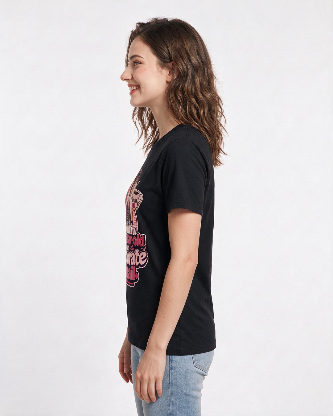 Teacher Black T-Shirt for Women – Everyday Expression Graphic Tee product image 2