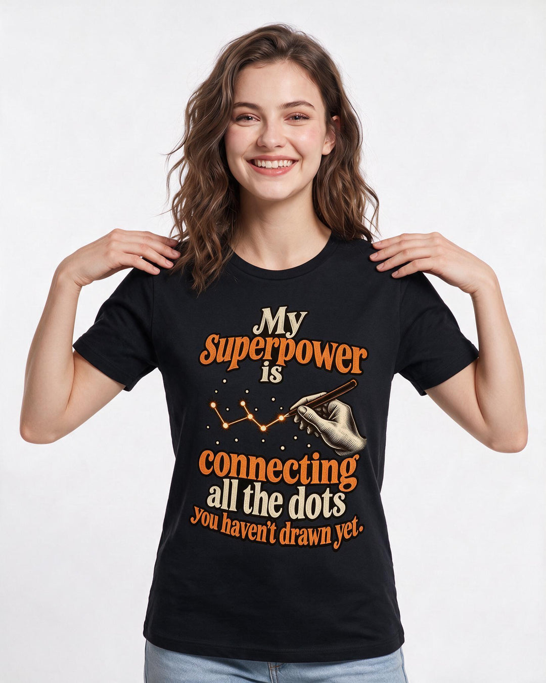 Neurodiversity Black T-Shirt for Women – Everyday Expression Graphic Tee product image 1