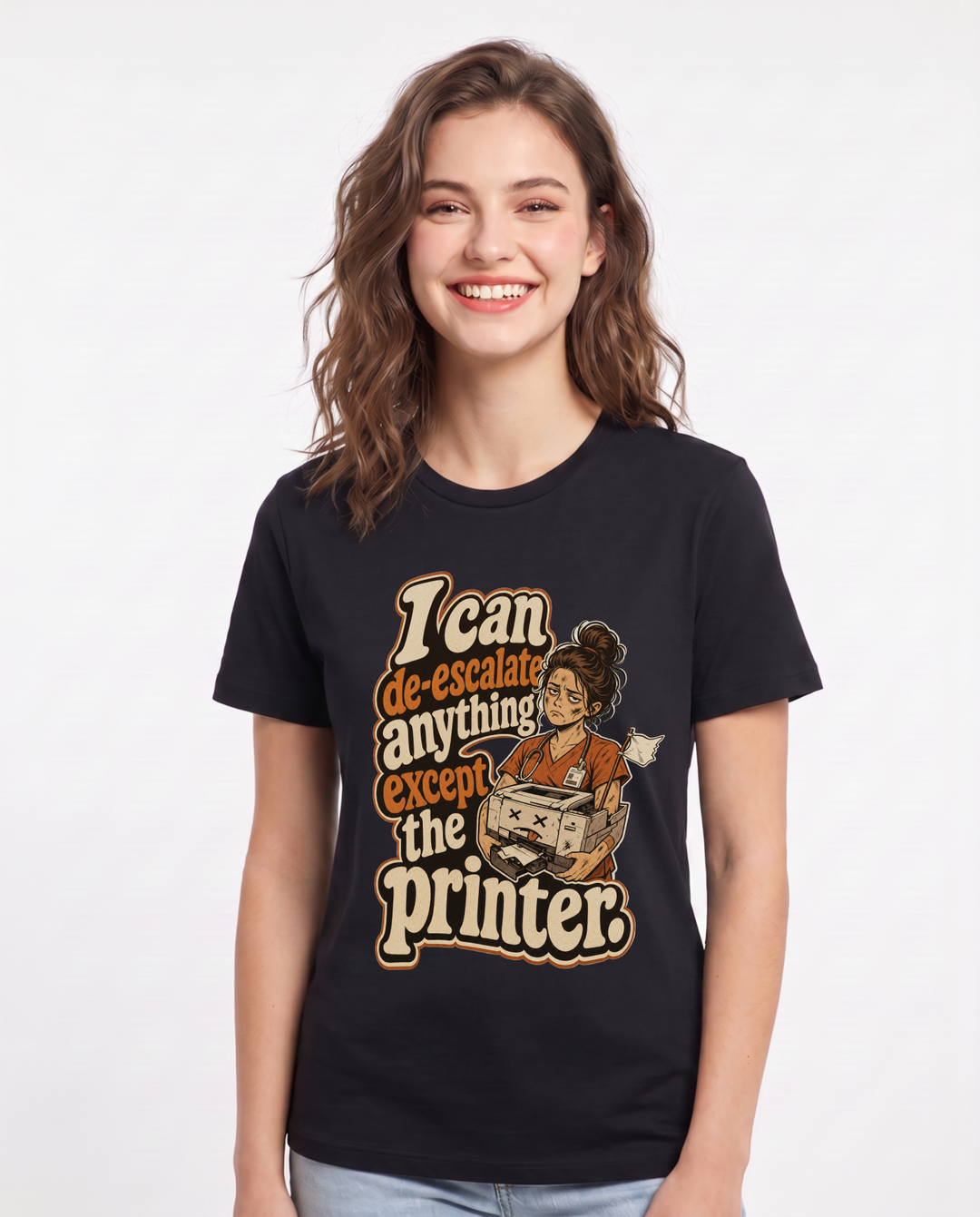 Nurse Black T-Shirt for Women – Nursing Life Graphic Tee product image 1
