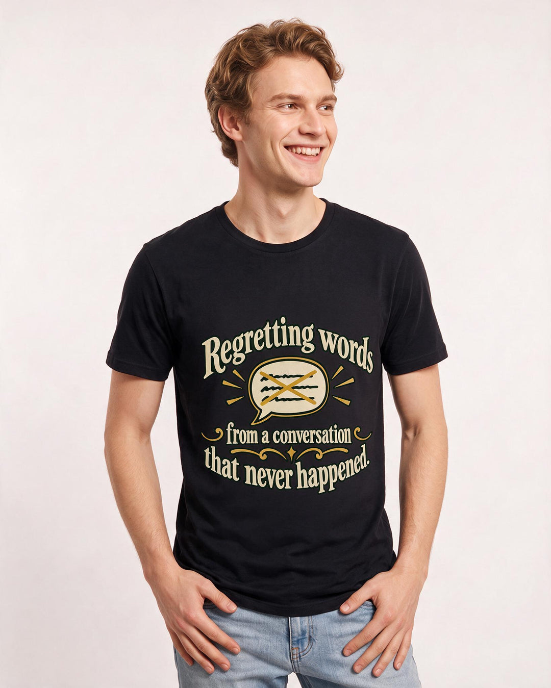 Meme Black T-Shirt for Men – Everyday Expression Graphic Tee product image 1