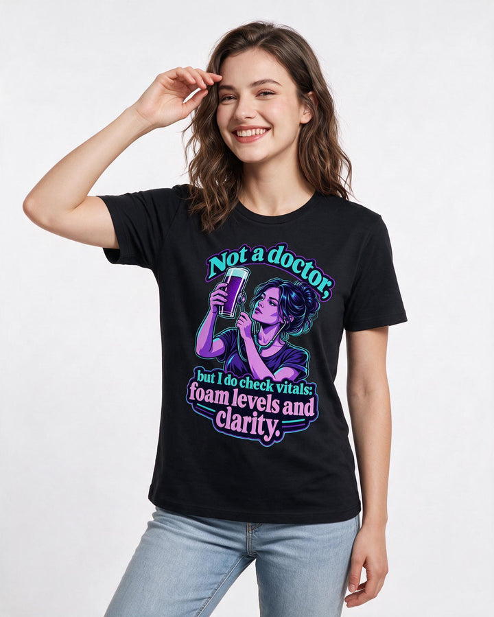 Beer Black T-Shirt for Women – Everyday Expression Graphic Tee product image 1
