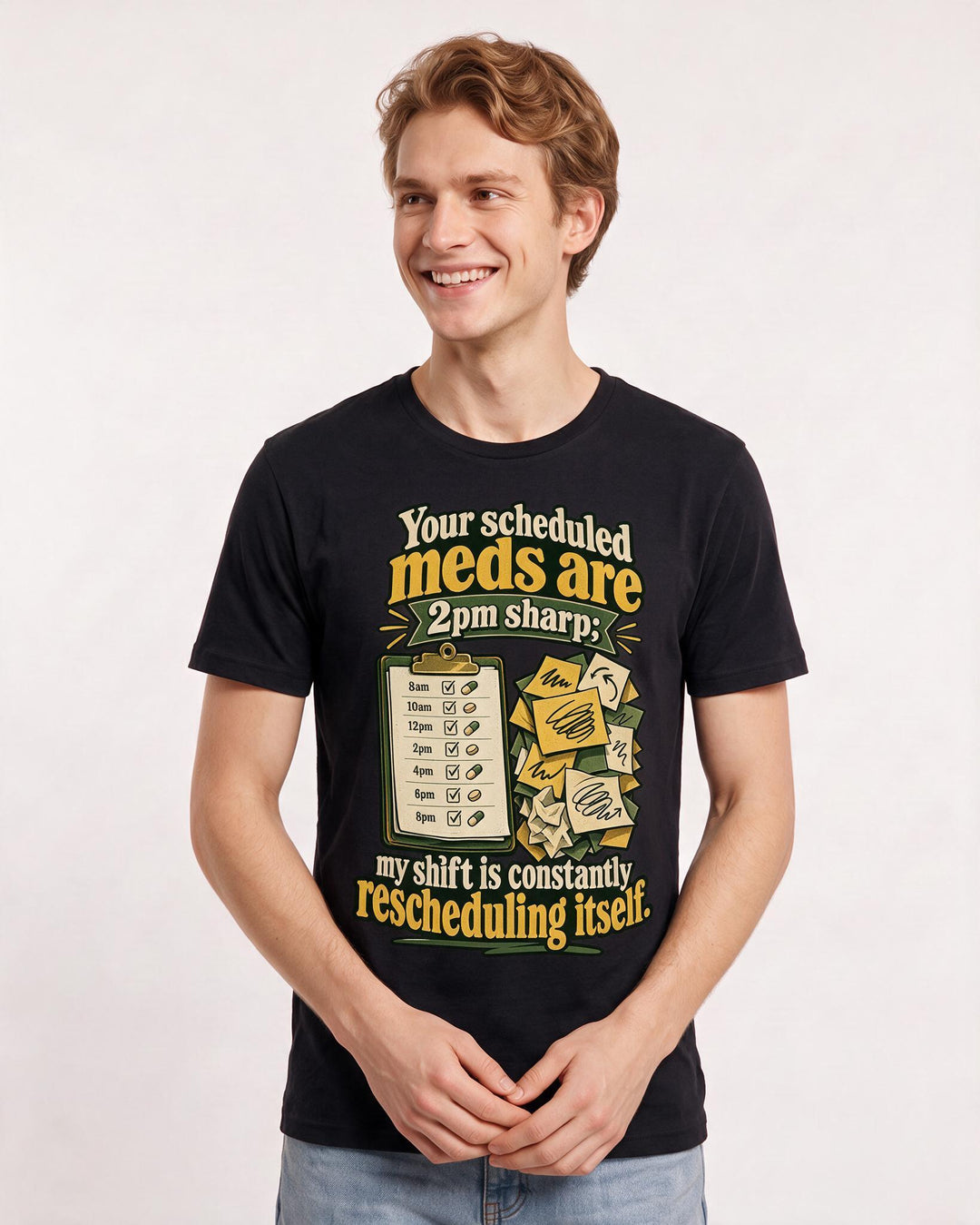 Nurse Black T-Shirt for Men – Nursing Life Graphic Tee product image 1
