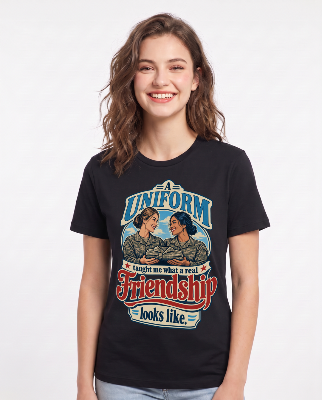 Veteran Black T-Shirt for Women – Everyday Expression Graphic Tee product image 3