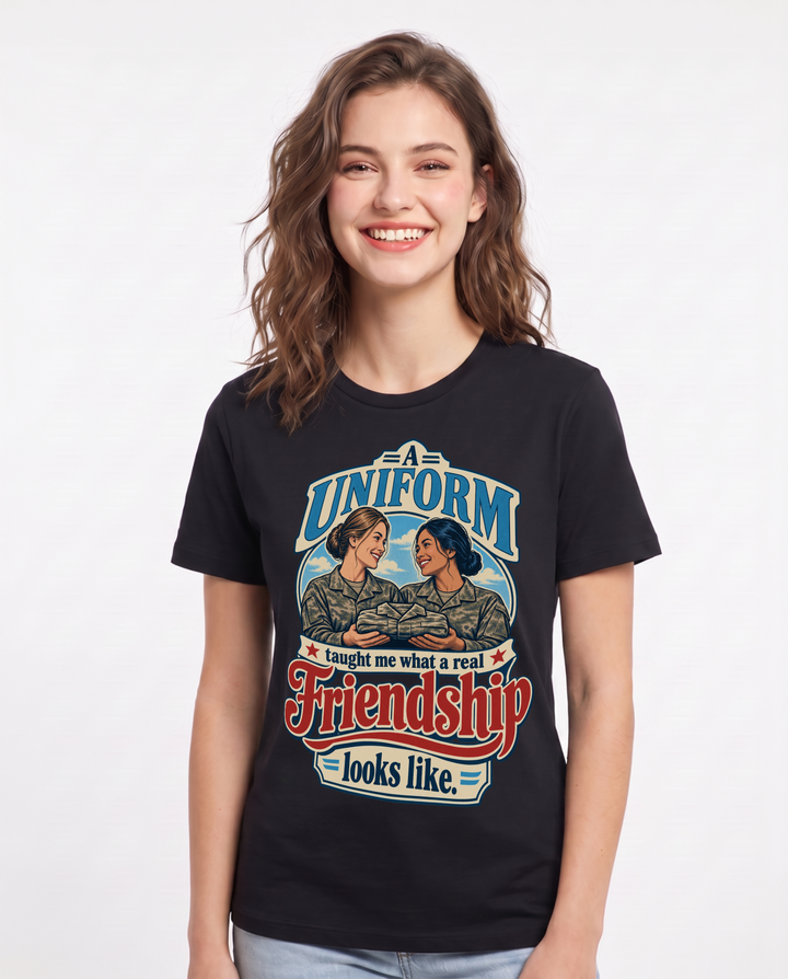 Veteran Black T-Shirt for Women – Everyday Expression Graphic Tee product image 3