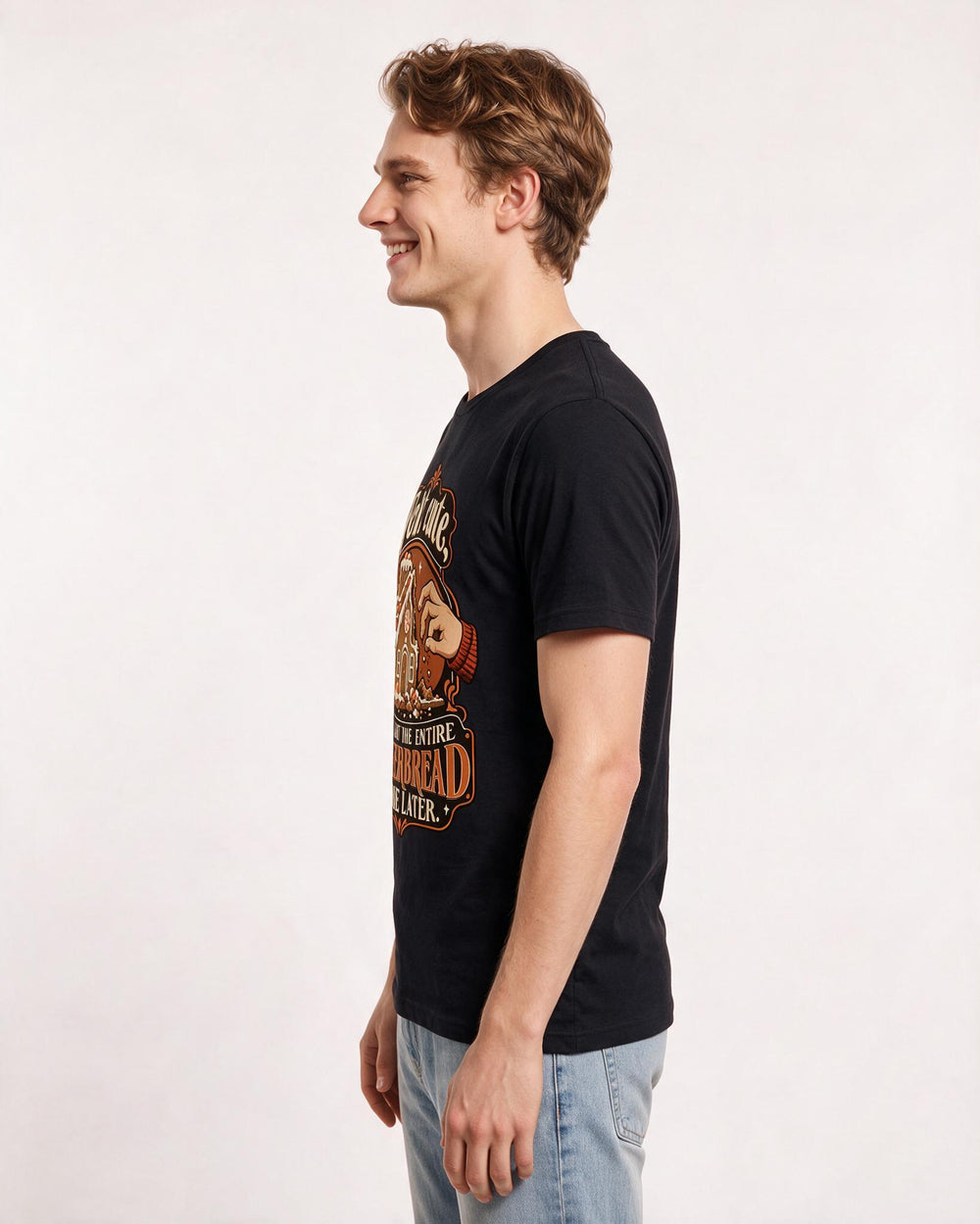 Christmas Black T-Shirt for Men – Holiday Theme Graphic Tee product image 2