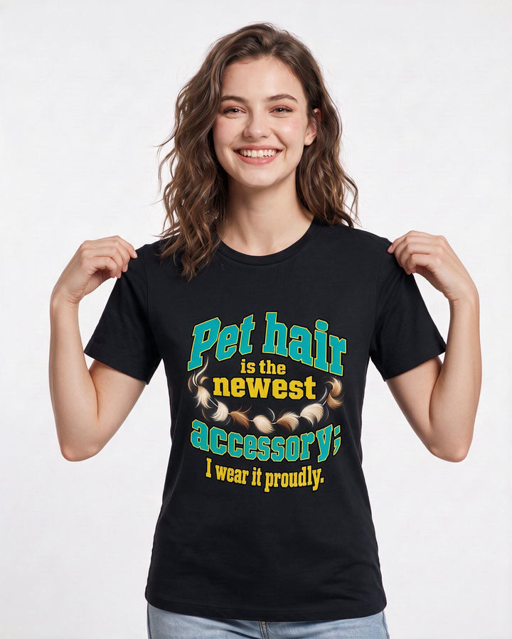 Cat Lover Black T-Shirt for Women – Everyday Expression Graphic Tee product image 1