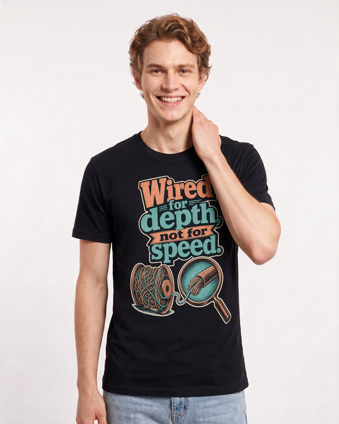 Neurodiversity Black T-Shirt for Men – Everyday Expression Graphic Tee product image 1