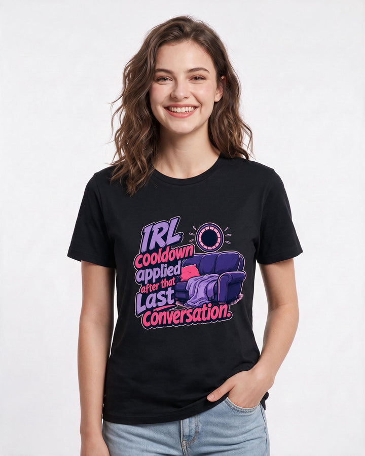 Gaming Black T-Shirt for Women – Game Night Graphic Tee product image 1
