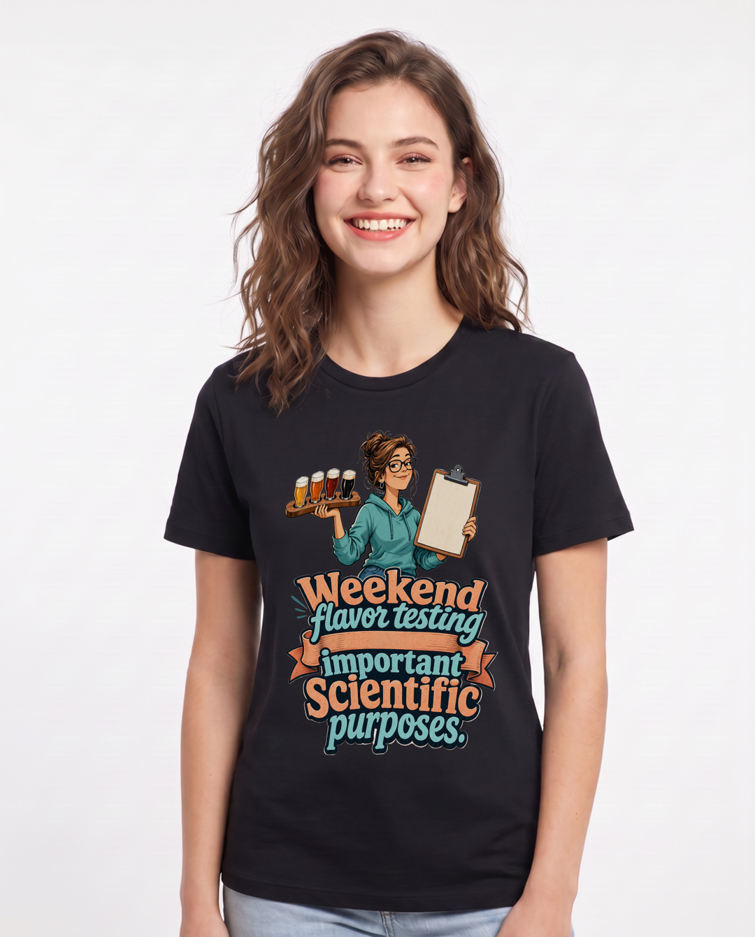Beer Black T-Shirt for Women – Everyday Expression Graphic Tee product image 3